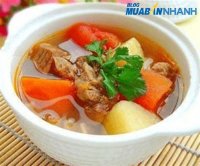 Cách làm món sườn heo hầm khoai tây cà rốt
