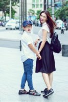Con trai Anh Thư 8 tuổi đã ra dáng hot boy