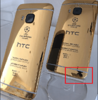 HTC dùng iPhone 6 để chụp ảnh quảng cáo One M9 mạ vàng