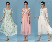 Hè duyên dáng với váy liền dáng dài phong cách retro