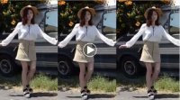 Chân váy chữ A cài cúc phong cách vintage