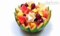 Làm đĩa đựng trái cây từ quả dưa hấu