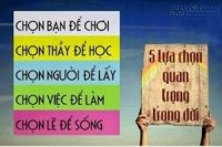 5 bài học quý về sự lựa chọn