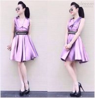 Đầm công sở vải phi