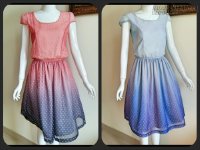 Đầm phối lưới ngắn đen trắng