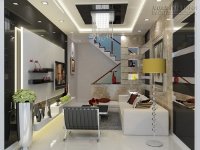 Thiết kế phòng khách đẹp có cầu thang