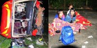 Xe chở sinh viên về quê ăn Tết lật nhào, 30 người bị thương