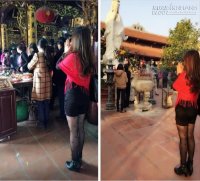 Đầu năm đi chùa mà đỏ mặt với các thiếu nữ thanh lịch