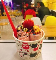 Cung cấp cốc giấy đựng kem cuộn, cốc giấy dày dặn, đa dạng hình ảnh, kích cỡ