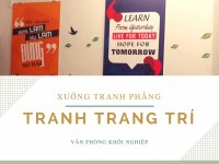 Xưởng tranh phẳng trang trí văn phòng khởi nghiệp