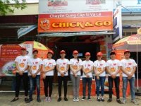 Anna Uniforms thiết kế và may gia công áo thun cổ tròn, áo thun đồng phục nam nữ cho nhãn hàng Chick & Go