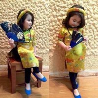 Áo dài cách điệu cho bé gái, áo dài cách tân bé trai giá rẻ
