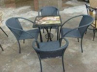 Bàn ghế cafe nhựa giả mây thanh lý