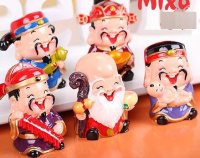 [Hot trend] Bộ tượng 5 ông thần tài ngộ nghĩnh trang trí ô tô, bàn làm việc