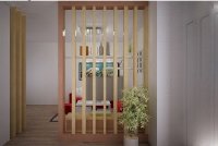 Báo giá hệ lam gỗ trang trí phòng khách và cầu thang