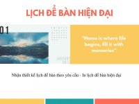 Mẫu lịch để bàn hiện đại - Nhận thiết kế lịch để bàn theo yêu cầu