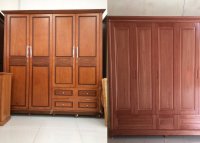 Mẫu tủ quần áo gỗ tự nhiên 4 cánh đẹp
