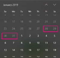 Lịch nghỉ Tết dương lịch 2019