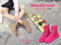 Mua giày bốt da nữ Ulzzang mới nhất 2019 được giảm 50k!