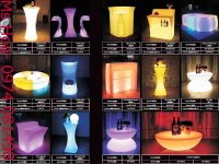 Bàn cafe phát sáng, bàn ghế led nhà hàng khách sạn