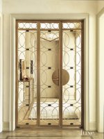 Cửa đi cắt hoa văn sắt nghệ thuật cho biệt thự, nhà phố