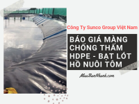 Bảng giá bạt lót hồ nuôi tôm, vuông tôm, bờ ao nuôi tôm