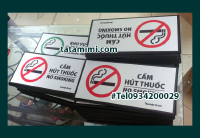 Chất liệu và độ dày của biển no smoking