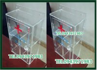 Tủ thuốc mica để bày bán tại các hiệu thuốc