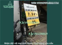 Biển lãi suất ngân hàng thường dùng chất liệu nhôm Aluminium