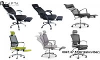 Ghế cho sếp chân xoay có gác chân lưng lưới ngủ trưa tại TpHCM