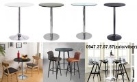 Bàn cafe cao mặt tròn đẹp giá rẻ tại HCM