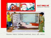 Ngôi nhà in ấn chuyên sỉ và lẻ tranh treo tường canvas, silk, gỗ, mica cho tín đồ nghiện decor trang trí nhà