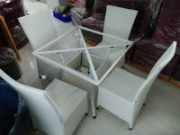 Mẫu bàn ghế nhựa giả mây đẹp chuyên dùng cho quán cafe