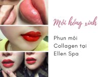 Phun môi màu hồng đào