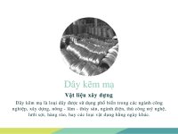 Các loại dây kẽm mạ được sử dụng trong công nghiệp