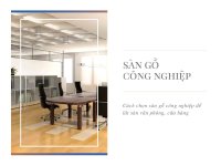 Cách chọn sàn gỗ công nghiệp để lát sàn văn phòng, cửa hàng