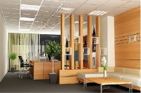 Vách gỗ ngăn phòng khách và bếp đẹp tại TPHCM