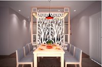 Ngăn cách hoàn hảo giữa phòng khách và bếp