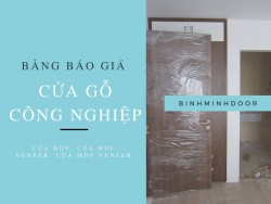 Báo giá cửa gỗ công nghiệp: Cửa HDF, của HDF Veneer, cửa MDF Veneer