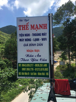 Nghỉ Ở đâu khi đến Hòn Sơn. Nhà nghỉ Thế Mạnh