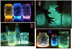 Cách làm lọ thủy tinh phát sáng từ bột dạ quang