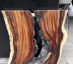 Tư vấn chọn mua: nhận biết mặt bàn gỗ nguyên tấm làm từ gỗ me tây thật giả
