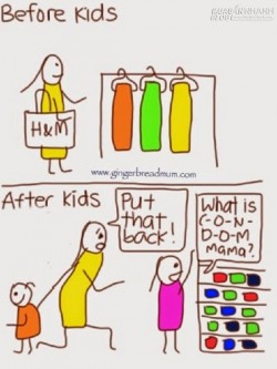 Truyện tranh hài hước về các bà mẹ trước và sau khi có con