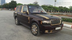 Range Rover của đại gia Móng Cái được mạ thêm vàng