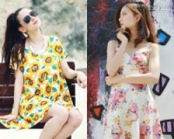 Váy hoa thoáng mát cho bạn gái nổi bật trong ngày hè