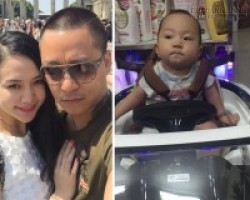 Con trai Tuấn Hưng thích thú khi được ngồi lái 