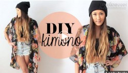 Tự làm kimono cardigan họa tiết bay bổng