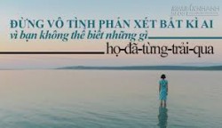 Cuộc đối thoại với bác sĩ và bài học về sự phán xét