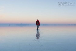 Tròn mắt nhìn người đi trên mặt nước ở đồng muối