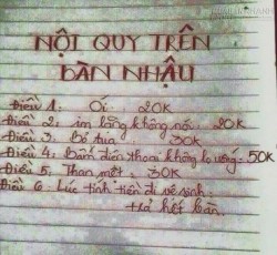 Sốc với 6 Điều nội quy trong bàn nhậu gây sốt mạng xã hội